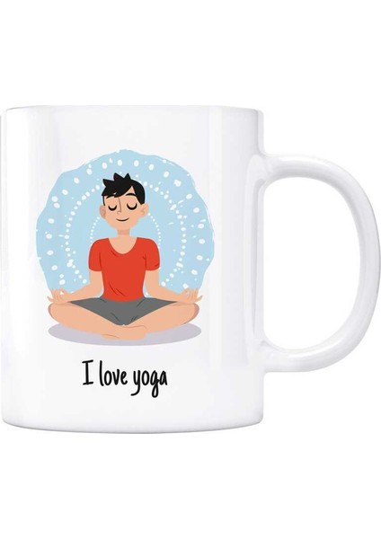 I Love Yoga Kupa Bardak - Model 4