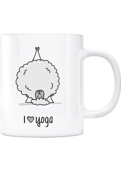 I Love Yoga Kupa Bardak - Kuzu Gri Renk fiyatları