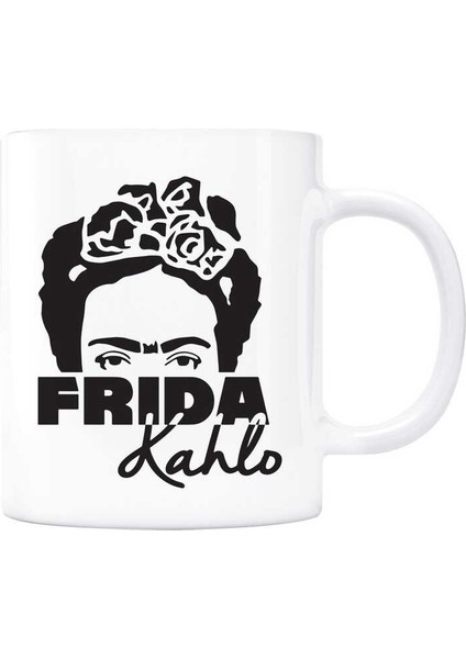 Frida Kahlo Kupa Bardak Siyah Beyaz Tasarım