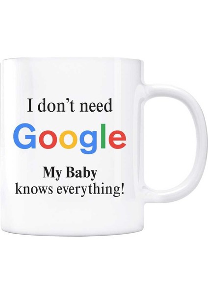 Google Kupa Bardak - I Dont Need Google My Baby Knows Everything