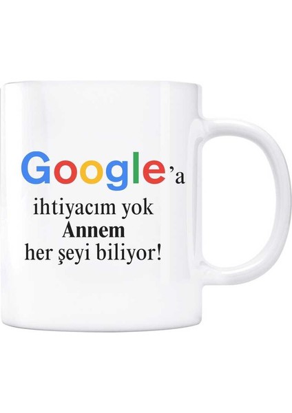 Google Kupa Bardak - Annem Her Şeyi Biliyor Google A Ihtiyaç Yok