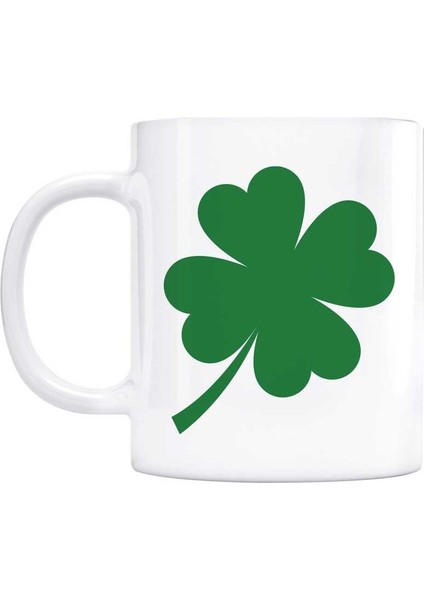 Dört Yapraklı Yonca Kupa Bardak Inanç Umut Aşk Şans fiyatları