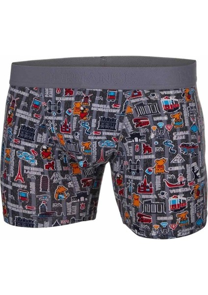 Erkek Modal Renkli Baskılı Torbalı Normal Paça Boxer 1816