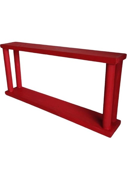 Ahşap Kırmızı Çam Ağacı Baharatlık Stand Mutfak Organizer Duvara Askılı