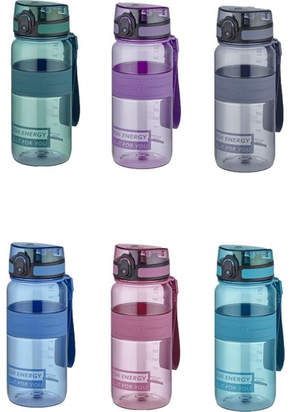 Tritan Su Matarası 650 ml Yenilenen Renkler