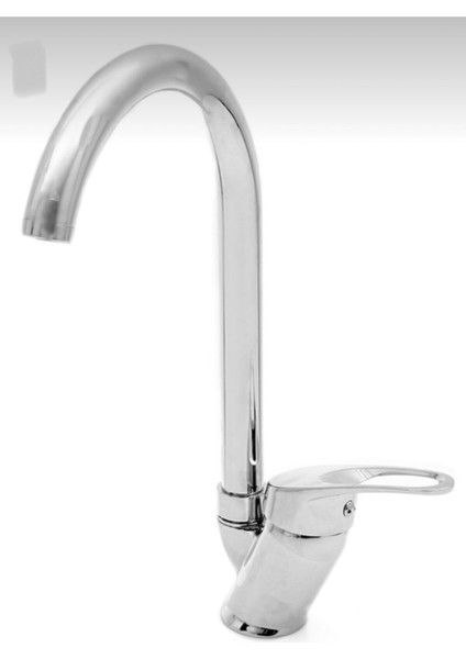 Baston Borulu Mutfak Eviye Bataryası Çeşmesi Musluğu Çift Su Girişli