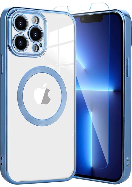 Apple Iphone 11 Pro Kılıf Kamera Çıkıntı Koruma Parlak Renkli Manyetik Magsafe Halkalı Kare