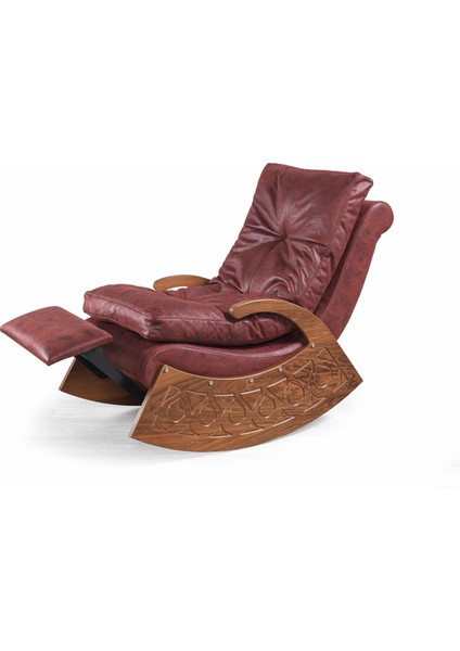 Hollywood Sallanan Koltuk & Tv Koltuğu Bordo-Ceviz