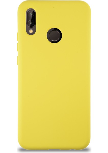 Xiaomi Redmi Note 7 Pro Kapak Içi Kadife Kamera Korumalı Lansman Silikon Kılıf - Sarı