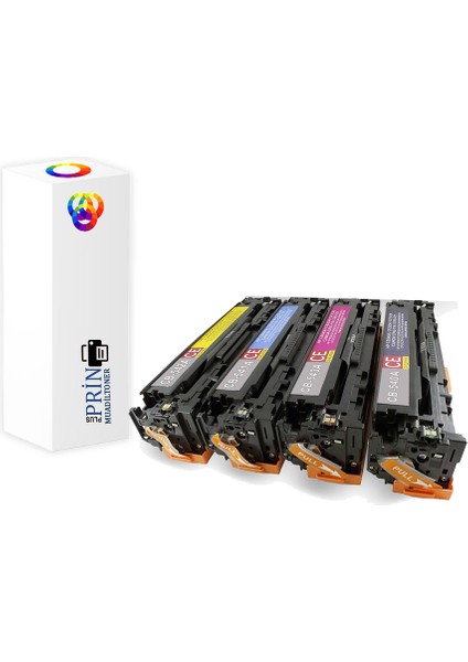 Hp Color Laserjet CP1215 Muadil Toner-Hp 125A-CB540A 4 Renk