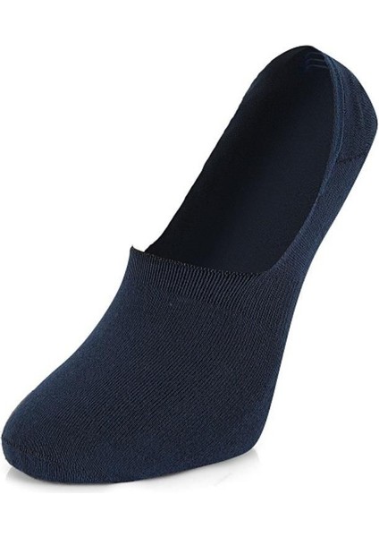 Premium 9'lu Dikişsiz Burunlu Kaydırmaz Silikon Topuklu Bambu Babet Çorap - Lacivert modelleri