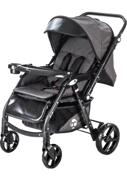 Baby Care 55 Maxi Pro Çift Yönlü Bebek Arabası Siyah