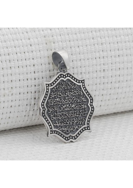 Ayetel Kursi 925 Ayar Gümüş Kolye Ucu