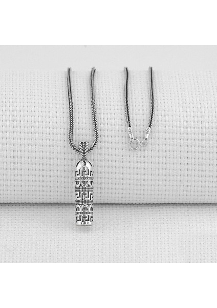 Cevşeni Kebir Dualı Kalın Zincirli 925 Ayar Gümüş Cevşen Kolye