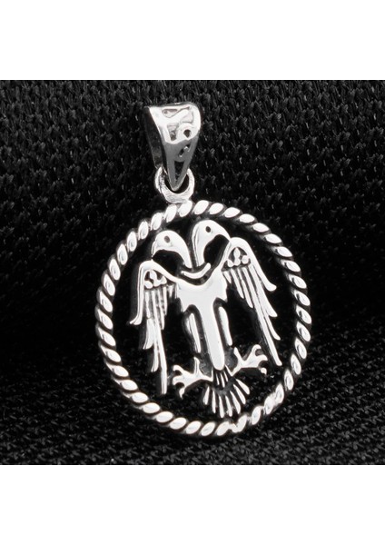 Çift Başlı Selçuklu Kartalı Motifli 925 Ayar Gümüş Kolye Ucu fiyatları