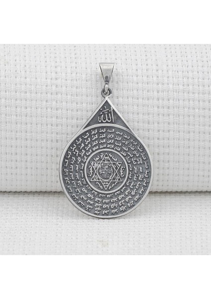 Mührü Süleyman ve Esmaül Hüsna Gümüş Kolye Ucu fiyatları