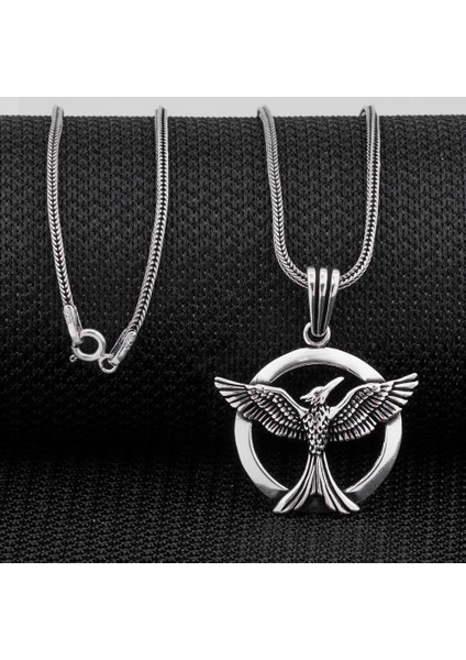 Anka Kuşu 925 Ayar Gümüş Kolye