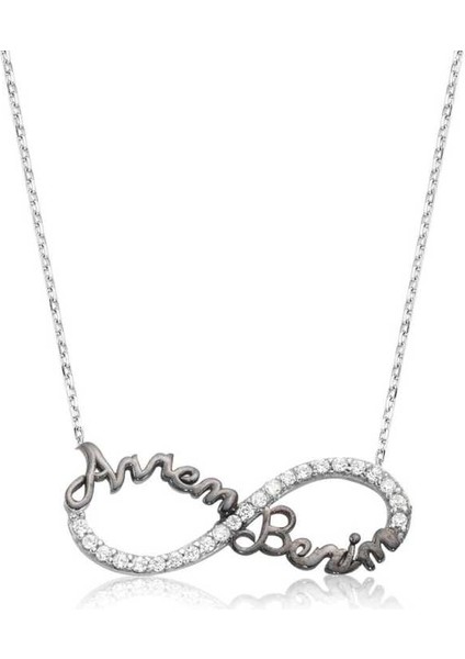 Gümüş Sonsuzluk Annem Benim Bayan Kolye