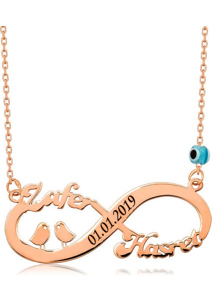 ​gümüş Kuşlu Sonsuzluk Isimli Kolye fırsatları