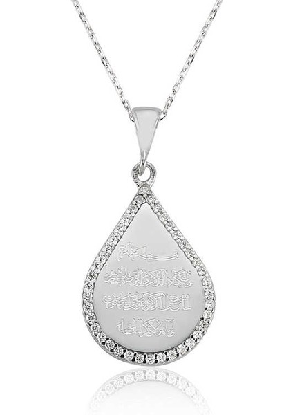 Gümüş Damla Nazar Duası Bayan Kolye fiyatları