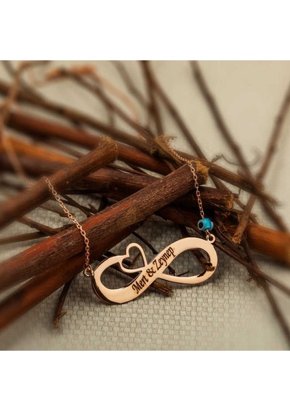 Gümüş Kalpli Sonsuzluk Isimli Kolye fiyatları