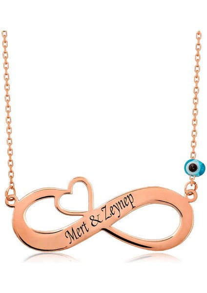 Gümüş Kalpli Sonsuzluk Isimli Kolye fırsatları