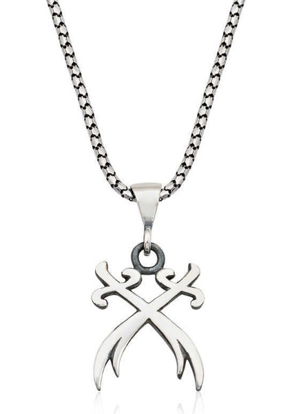 ​gümüş Ikili Zülfikar Kılıcı Kolye