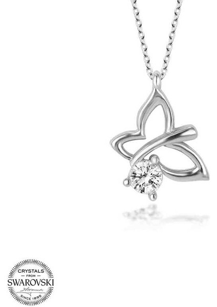 Swarovski Taşlı Gümüş Yusufcuk Bayan Kolye