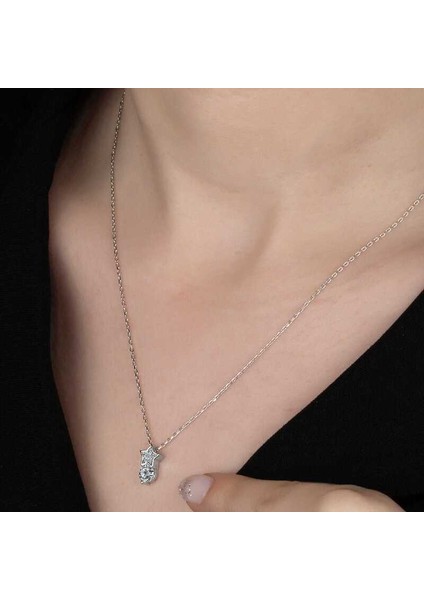 Swarovski Taşlı Gümüş Yıldız Tektaş Bayan Kolye fırsatları