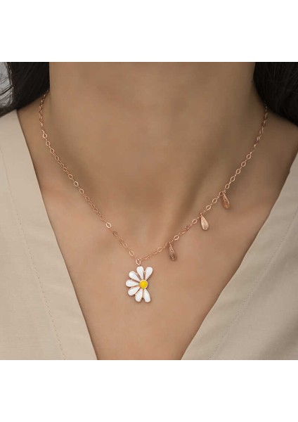 Gümüş Papatya Seviyor Sevmiyor Bayan Kolye fiyatları