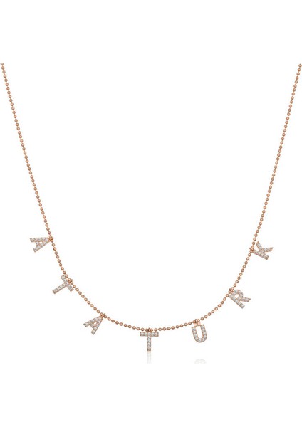 Gümüş Atatürk Yazılı Bayan Kolye fiyatları