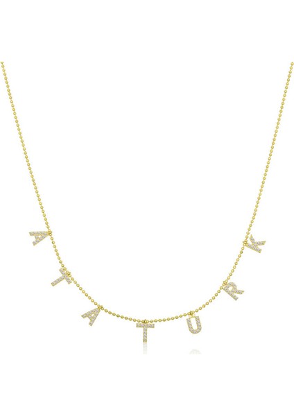 Gümüş Atatürk Yazılı Bayan Kolye fiyatları