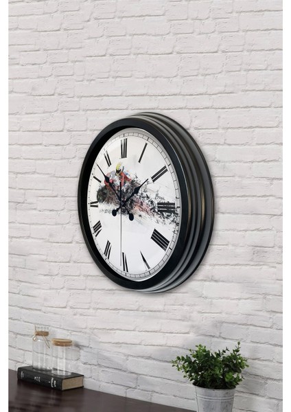 40 cm Siyah Metal Motorsiklet Duvar Saati modelleri