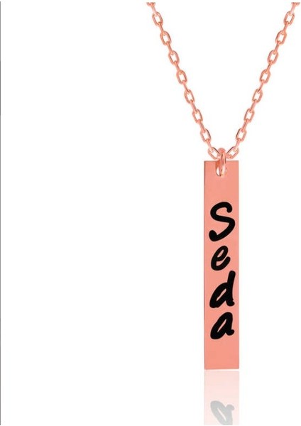 Isim Yazılı Plaka 925 Ayar Gümüş Kolye