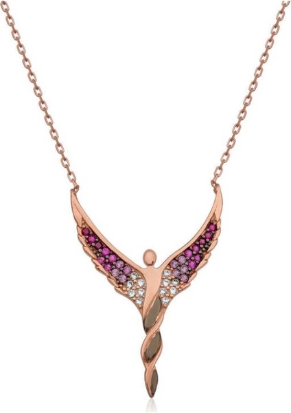 Melek 925 Ayar Gümüş Kolye