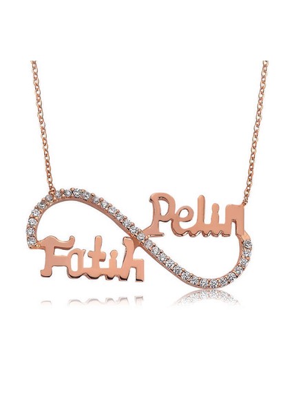 Gümüş Isimli Sonsuzluk Bayan Kolye fiyatları