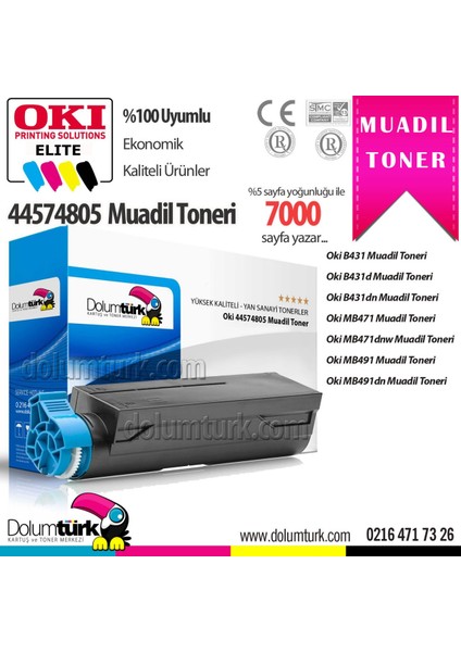 Oki B431D Muadil Toner