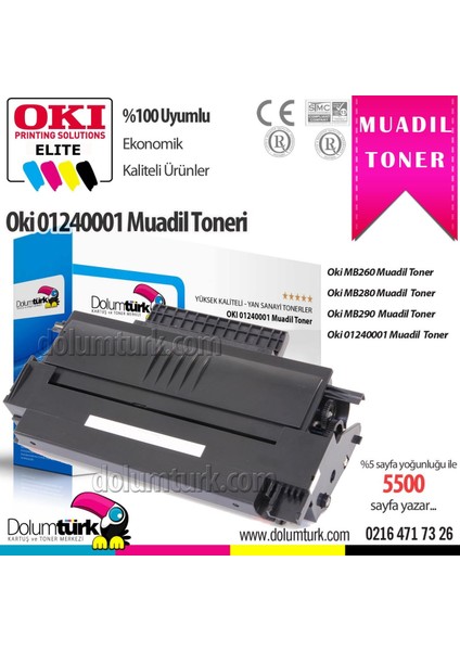 Oki MB290 Muadil Toner
