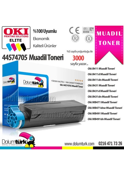Oki MB471 Muadil Toner
