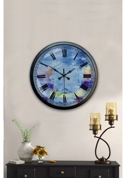 40 cm Siyah Metal Modern Duvar Saati