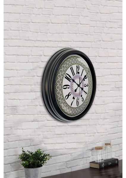 40 cm Siyah Metal Modern Duvar Saati