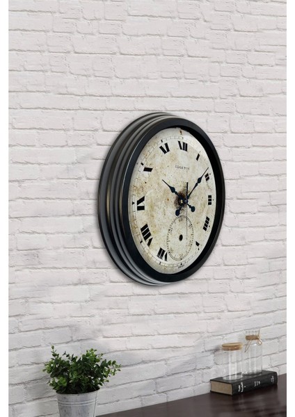 40 cm Siyah Metal Eskitme Duvar Saati indirimleri
