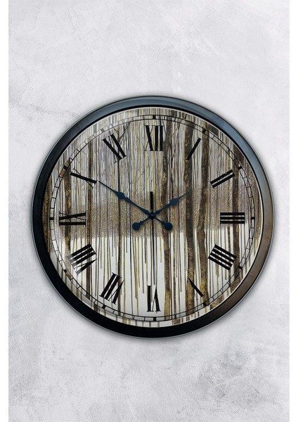 40 cm Siyah Metal Roma Rakamlı Duvar Saati