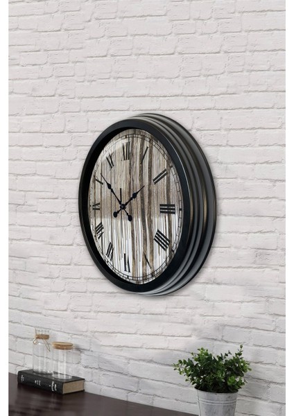 40 cm Siyah Metal Roma Rakamlı Duvar Saati fırsatları