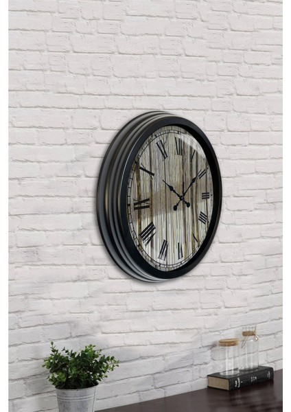 40 cm Siyah Metal Roma Rakamlı Duvar Saati indirimleri