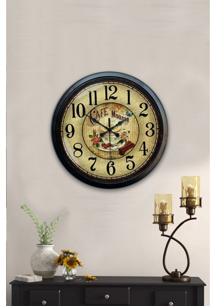40 cm Siyah Metal Mutfak Duvar Saati fiyatları