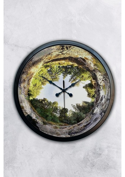 40 cm Siyah Metal Ağaç Duvar Saati