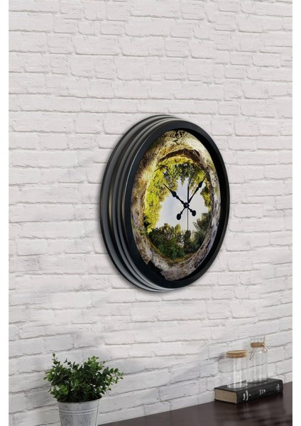 40 cm Siyah Metal Ağaç Duvar Saati fırsatları
