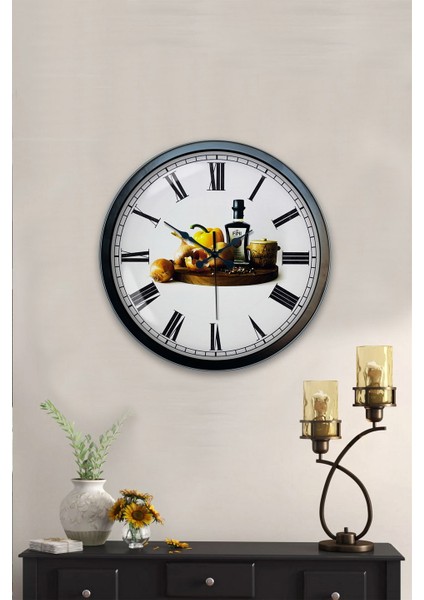 40 cm Siyah Metal Mutfak Duvar Saati fiyatları