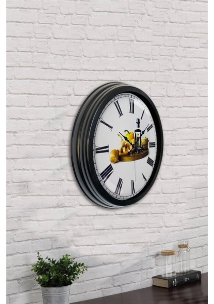 40 cm Siyah Metal Mutfak Duvar Saati indirimleri